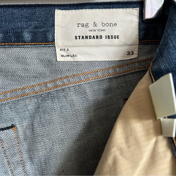 Rag and Bone Distressed , straight leg , jeans - Picture 3 of 4